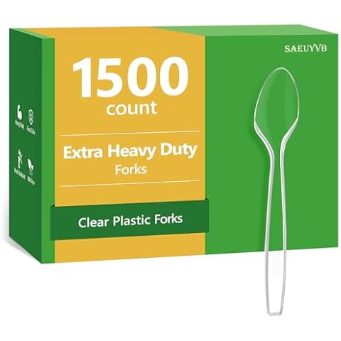 1500 Count Plastic Silverware Heavy Duty,Clear Plastic Spoons,Premium Disposable Spoons,BPA-Free,Heat Resistant,Suitable for Parties,Events and Everyday Use. Cover