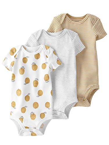 Image of little planet by carter's unisex-baby 3-pack Short Sleeve Bodysuits Made With Organic Cotton