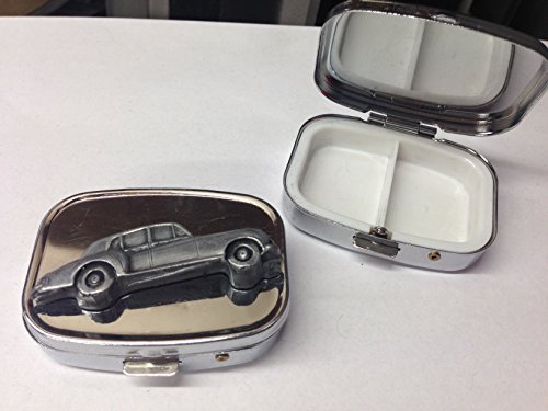 Rolls Royce Cloud 2 effetto peltro emblema sulla corsa argento Pill Box in metallo rettangolare