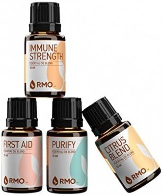Rocky Mountain Oils - Blend Essential Kit - 10 ml - 100% Pure and Natural Essential Oil Kit | Includes Immune Strength, Citrus Blend, Purify, & First Aid