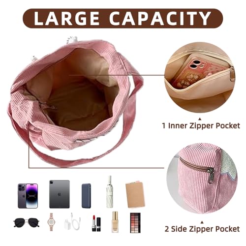 Bolso Tote para Mujer en Pana Estilo Y2K miniatura 5