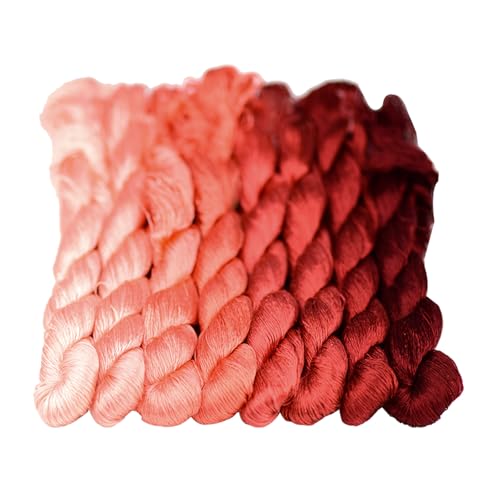 Mingguxiuyi XZXX33 Natural 100% Mulberry Silk Floss Handmade Embroidery Woven Jewelry Threads Silk Thread Diy Kits 120 Yards Each In 8 Colors cover