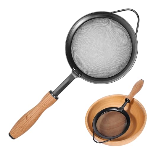 Colador de Malla Fina | Tamiz Colador de Cocina con Mango | Utensilio para Cedazar Escurrir Enjuagar Pasta Café Harina Té Quinoa Huevo Arroz