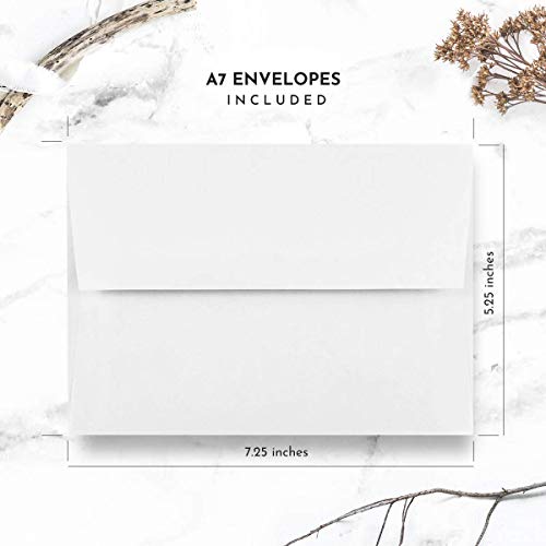 Printperie 25 Greenery Baby Shower Invitation Set With Envelopes - Gender Neutral Blank Fill-In Invites For Boy Or Girl - Includes Books For Baby, Diaper Raffle, And Thank You Cards #TOP5