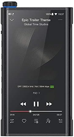 FiiO M15 5.15inch 64G Android Hi-Res MP3/MP4 Music Player Dual AK4499EQ with HiFi Bluetooth CRS8675 5.0/aptX HD/LDAC/USB DAC/DSD512/MQA,WiFi/Spotify/Tidal/Amazon Music Support