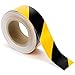 Produktbild QWORK® Reflektierendes Klebeband Gelbes und Schwarzes 5cm*25m - Wasserdichtes und Selbstklebendes Warnband für Fahrzeuge, Schilder und Outdoor