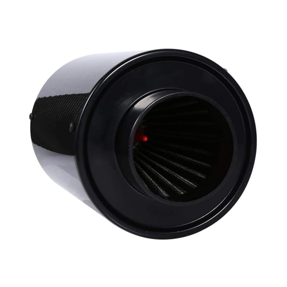 1 Juego Universal de Filtro de Aire Frío de Fibra de Carbono de 3 Pulgadas para Coche, Kit de Manguera y Tubo de Admisión de Aire Cerrado Universal Filtro de aceite motor Filtro de aceite