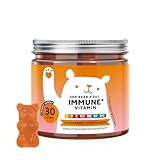 One Bear A Day Immune Vitamin Gummies – Mit Vitamin D, E, C, B6, B12, Niacin, Biotin & Propolis-Extrakt – 30 Stück (1-Monat-Vorrat) – Vegetarisch, Zuckerfrei – Bears with Benefits