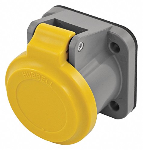 Hubbell UL1691 Single Pole Connector, Material: Thermoplastic Elastomer, Yellow
