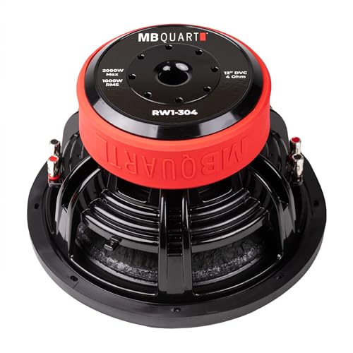 MB Quart Reference 12\" Subwoofer with 3\" Voice Coils for Car Audio, Vented Motor Assembly & Pressure Treated Double Stitched Foam Surround, 1200W - Thumbnail 5