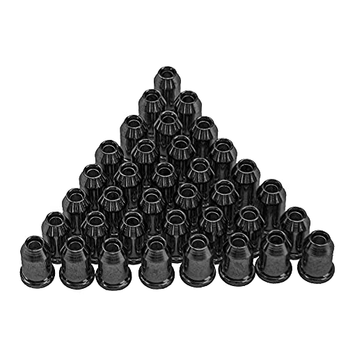 36Pcs Yootones Metal Guitar Ferrules Through-Body String Mounting Ferrules Compatible with Guitar...