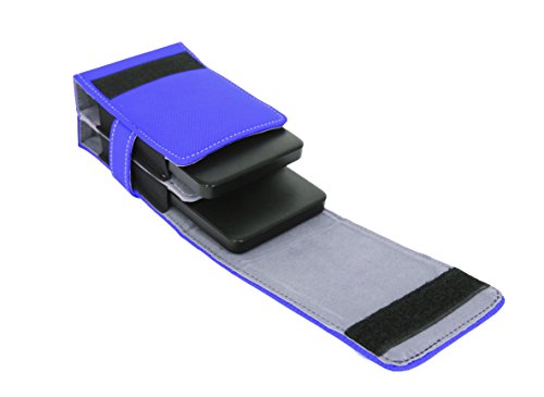 Image of Saco Dual Hard Disk Case Cover Wallet for Seagate Expansion 4TB /5TB External HDD Hard Disk Case (Maximum Size fits Upto 12.5 x 8.8 cm) - Blue