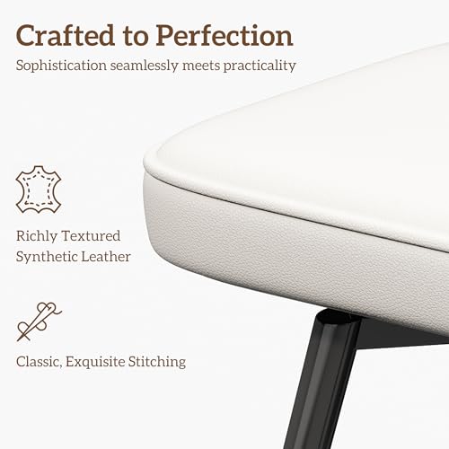 Image of GXJ Bar Stools Set of 3, Kitchen Counter stools with Backs and Metal Legs