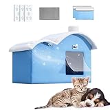 Kühlhaus für den Außenbereich, für Katzen, Welpenhaus, faltbar, tragbar, mit saugfähigen Taschen und Kühlkompressen, isoliert, für Garten, Reise