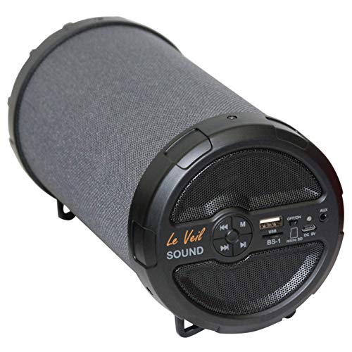 Le Veil Multifunctional Portable Bluetooth Speaker, MP3, SD Card, 8 Hour (Gray)