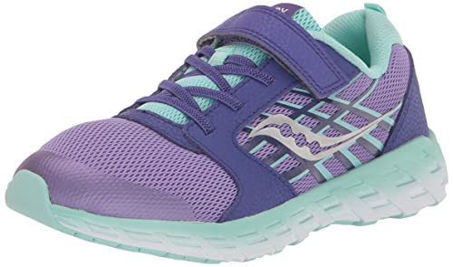 Saucony Wind Alternative Closure 2.0 Running Shoe, Purple/Turq, 10.5 US Unisex Big Kid - image 1