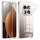 Phoona HandyHülle für Xiaomi Redmi Note 15 Pro 5G Hülle mit 2 Stück Panzerfolie,Dünne Weiche TPU Silikon Transparent Stoßfest Schutzhülle für Redmi Note 15 Pro Hülle Klar Kratzfest