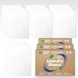 SOL 30x Unscented Laundry Detergent Sheets, Washes Up to 60 Loads - Eco Washing Strips for Everyday Use and Travel, Leaves Clothes Fresh & Clean with No Sticky Liquids or Plastic Waste