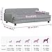 vidaXL Hundebett, Hundekissen mit weicher Polsterung, Hundesofa Hundecouch für kleine Hunde Haustiere, Haustierbett Katzenbett, Hellgrau Samt