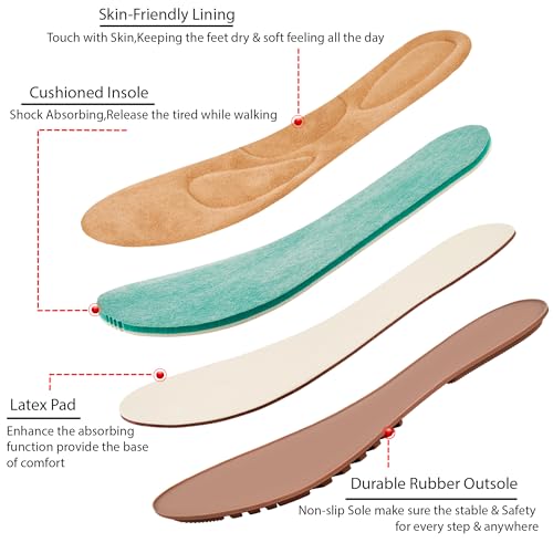 Aomigoct Ballet Flats Shoes for Women: Dress Comfortable Lace Womens Flats - Soft Casual Wedding Work Shoe3