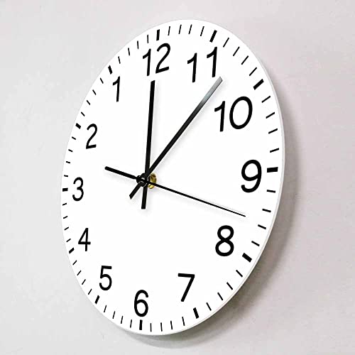 The Geeky Days Run Backwards Clock 12Inch Arabia Numbers Battery Operated Silent Quartz Anticlockwise Reverse Anti Acrylic Wall Watch Home Decor Run Counter Round Timepieces thumb #4