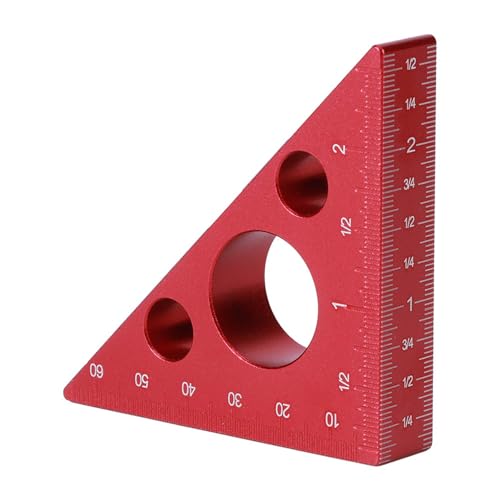 FLEXMAN Right Angle Ruler, 2Inch Aluminum Alloy 45/90 Degree Thickened Triangle Height Ruler Woodworking Measuring Tool for Carpenter Woodworking ?