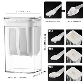 lomonmen Colino per Yogurt Greco Colino Acciaio Inox Maglia Fine Yogurtiera per Filtro Yogurt da 1800ML Greek Yogurt Strainer (Bianco 1800ML)