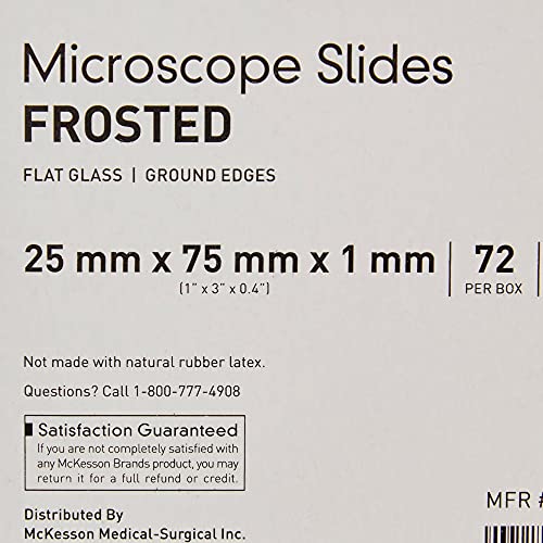 McKesson Microscope Slides, Frosted, Ground Edges, 25 mm x 7 mm x 1 mm, 1440 Count - Thumbnail 4