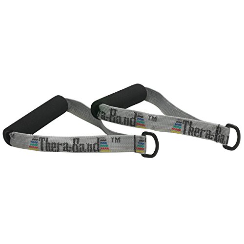 Theraband banda resistencia asas, accesorios para bandas resistencia y tubos, par espuma Grip Tire asas para menor y parte superior del cuerpo ejercicios, yoga, pilates, casa entrenamientos sin pesos