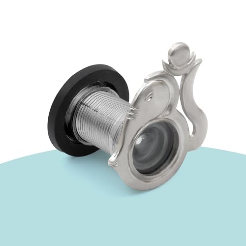 Image of Plantex Door Eye Viewer /Solid Brass Door Eye Hole for Main Door /Eye Hole for Main Door /180 Degree Ultra Clear Door Viewer for Safe and Secure Office /Home /Hotel - Pack of 1 (Matt)