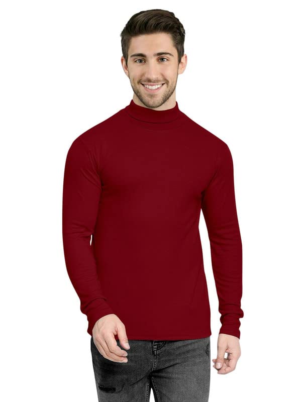 Men's Winter Wear Cotton High Neck Full Sleeves T-Shirt