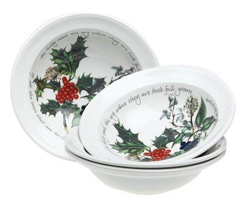 Portmeirion The Holly & Ivy Oatmeal, Ceramic, Multi-Colour, Set of 6, 16.5 x 16.5 x 5 cm - Image 2