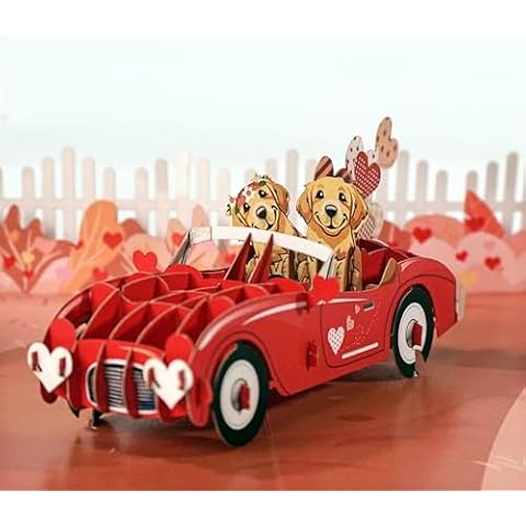 CUTPOPUP 3D Love Car Valentine's Card Cover