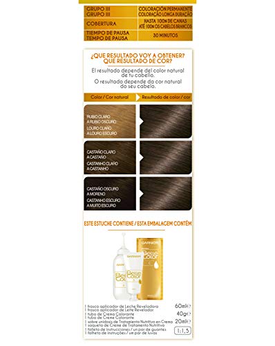Garnier Belle Color Coloración de aspecto natural y cobertura completa de canas con aceite de germen de trigo - Castaño 4 - imagen 2