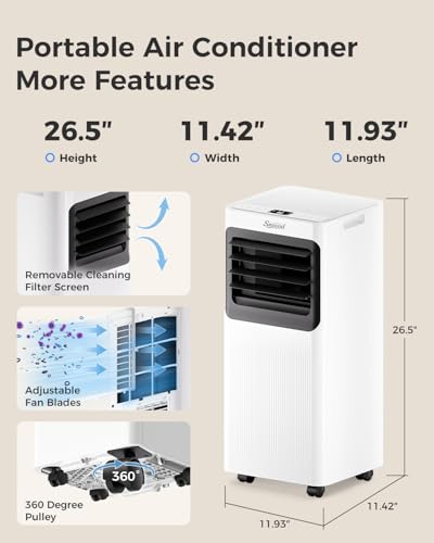 Image of 16,000 B T U Portable Air Conditioners for Large Room up to 750 Sq. Ft., 5-in-1 Smart AC with WiFi App, Remote Control, Fast Cooling, Dehumidifier, Fan, Sleep Mode, 24H Timer & Window Kit