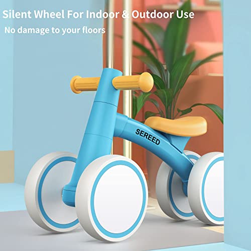 image for SEREED Baby Balance Bike 4 Wheels for 1 Year Old Boys Girls 12-24 Mont