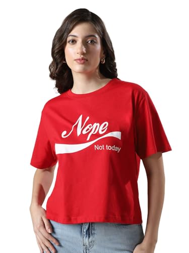 Image of Globus Women Green Printed Oversized T-Shirt-3638147001