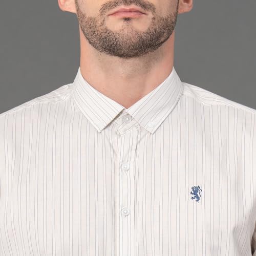 Image of Red Tape Striped Regular Fit Shirt For Men | Comfortable & Stylish