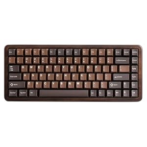 YUNZII WOOD84 Mechanische Tastatur, Holz-Gaming-Tastatur 75% Keyboard QWERTY Layout, BT/2,4G/USB-C, RGB, Hot-Swap-Tastatur mit PBT-Dye-Sub-Tastenkappen für Mac & Win (Wood, Candy Switch)