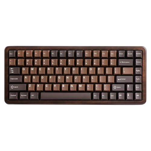YUNZII WOOD84 Clavier Mecanique Gamer sans Fil 75% en Bois,...