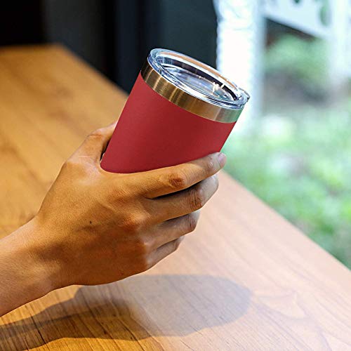 Meway 20Oz Tumbler 12 Pack Double Wall Vacuum Insulated Travel Mug Bulk, Stainless Steel Tumblers With Lid And Straw, Powder Coated Coffee Cups For Cold & Hot Drinks (Red, Set Of 12) #TOP6