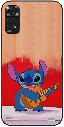 Chenyugu Compatible avec Redmi Note 11 | Redmi Note 11S avec Stitch 712 Ultra avec coque fine en TPU souple noir Cover