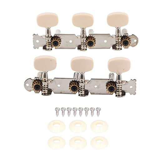 Guitar Tuning Peg, 3R 3L Guitar Tuner Pegs Dual Holes Machine Heads Tuners Guitar Locking Tuners for Acoustic Folk Classical Guitars Replacement Tuner