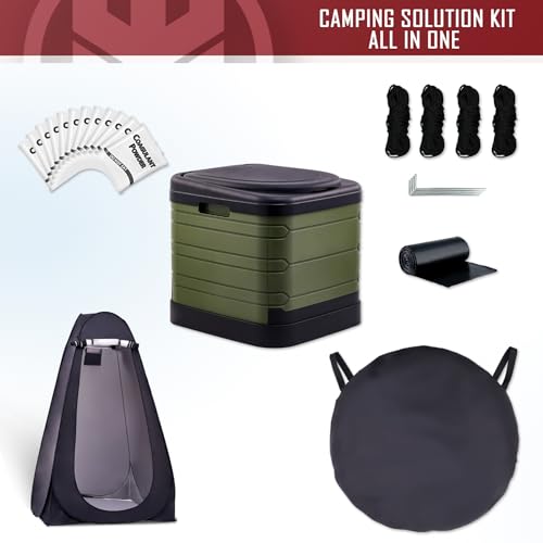 KNINE-OUTDOORS-Portable-Camping-Toilets-for-Adult-Outdoor-Toilet-for-Camping-Privacy-Tent-with-Carry-Bags-Portable-Potty-Washable-and-Foldable-for-RV-Travel
