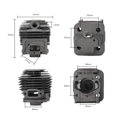 Kit piston cylindre 40mm pour moteur de débroussailleuse 40-5 - 5