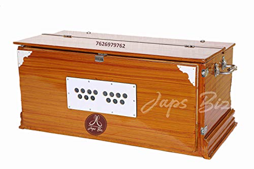 Image of 39 Keys Harmonium with 7 Stoppers, 3 Octave, Double Bellow, 2 Reeds (Bass-Male), Long Sustain Sound, Portable Indian Musical Instrument for Bhajan, Kirtan, Yoga & Classical Practice