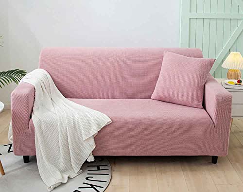 Housse de canapé rose souple pour rénover un meuble usé