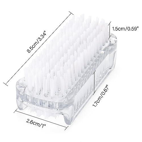 Foto von G2PLUS Doppelseitige Nagelbürste Handbürste Schonende und effektive Badebürste 2 Stück Nail Brush,2 Transparent Finger Bürste