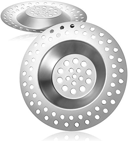 Stainless Steel Kitchen Sink Strainer Plug, Plug Hole Cover, Shower Drain Cover Metal Strainers Hair Catcher Sink Stopper Bathtub Drain Filter for Kitchen Bathroom, 7.5 cm/ 2.95 Inch (1)