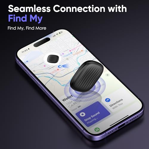 Air Tracker Tags-4 Pack: Bluetooth Tracker Work with Find (iOS only), Smart Tag Keys Finder Tracking Tags and Item Locator for Luggage Tracker, Bags, Wallet, Travel — view 2